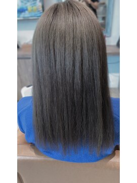 ユアースペースサロンシー(Your space salon.C) 【フローディアTR】透明感アッシュ髪質改善ストレートセミロング