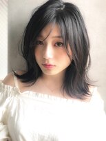 アグ ヘアー マナ 江南店(Agu hair mana) 《Agu hair》透明感アッシュグレージュ 外ハネセミディ