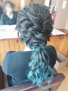 エクステンション クーチャー(Extention Cu'cha) 下めポニーテール♪