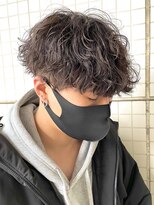波巻きパーマツイストスパイラル無造作マッシュツーブロック束感