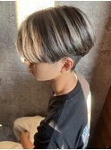 センターパート_メッシュ_ハイライト_ツーブロック