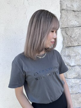 シェミール(CHEMIR) シャドールーツバレイヤージュ/ボブ/くすみベージュ/四日市