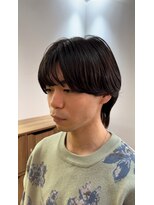 ダブルオオガキ (W-ogaki)&nbsp;ニュアンスパーママッシュツーブロックウルフメンズパーマ