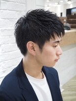 ヨシザワインク プレミアム 横浜 桜木町店(YOSHIZAWA Inc. PREMIUM)&nbsp;メンズベリーショート/黒髪ビジネススパイキーショート