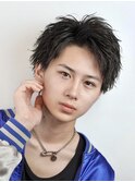 王道アップバングショート