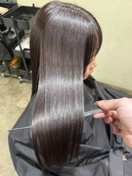 サロンドミルク 原宿(salon de MiLK) 【原宿/表参道/髪質改善】髪質改善艶カラーパープルグレー