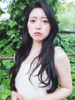 トローノ 栄(TRONO)&nbsp;ツヤ髪ロング ニュアンスウェーブ レイヤー グレージュ