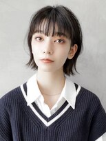 ギークス(GEEKS) 【GEEKS渋谷】くびれボブ/黒髪/前髪あり/就活ヘア/耳かけボブ/艶