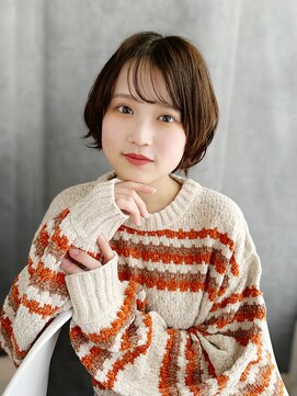 【町田】シースルーバング×ショートボブ/明るい愛されスタイル