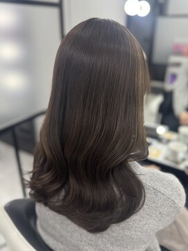 グレージュ/ワンホンカラー/韓国風ヘア