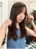 栄フェイスレイヤー透明感カラー小顔ロングスタイル