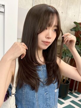 ノード(NODE) 栄フェイスレイヤー透明感カラー小顔ロングスタイル