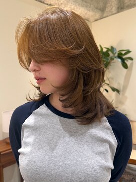 ハーパーズ 渋谷(harpers) ミディアムマッシュウルフバタフライレイヤーカット