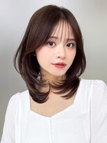 アフロート ディル(AFLOAT D'L)&nbsp;ミディアムレイヤーバタフライレイヤーミルクティーブラウン