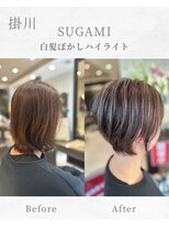スガミ(SUGAMI)&nbsp;白髪ぼかしハイライト