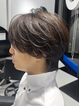 オーシャントーキョー(OCEAN TOKYO) 韓国マッシュフェザーパーマニュアンスパーマセンターパート黒髪