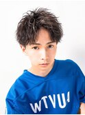 フェザーパーマ/刈り上げセンターパート/サーフカール[新宿]