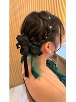 ヘアアレンジメント ボガスティーズ 溝の口店(Hair arrangement Vogusty's)&nbsp;編み込みアップ/アップヘア/ブライダルゲスト/結婚式/発表会