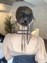 サンルーム(SUN room) タイトカチモリヘアリボン三つ編みねじり大人可愛いツヤ髪美髪