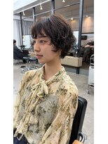 ユノ(juno)&nbsp;ショートレイヤーウルフパーマ　塩釜