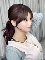 エラン トウキョウ 学芸大学店(elan tokyo)&nbsp;結んでも可愛い/顔まわりカット/レイヤーカット/ブラウン