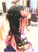 子供も大喜び★卒園式☆編み込みハーフアップ☆サイド