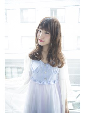 サロンドミルク 原宿(salon de MiLK) 【salon de MiLK 原宿】斜めバングマーメイドアッシュハニーヘア
