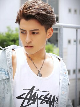 アフロート ディル(AFLOAT D'L) 七三オールバック　ツイストパーマ　ビジネス　かき上げヘア