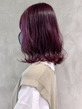 アイティー バイ アルバム 中野店(IT by ALBUM) カシスピンク_セミウェットウェーブオリーブカラー_ba308322