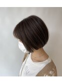 透明感カラー×ミニボブ