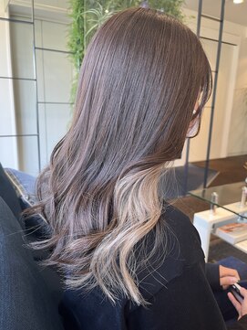 ダブル アンダーバー サロン(W_SALON) 【W_SALON 河原町】インナーカラー ホワイトベージュ/顔周り