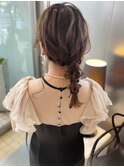 編みおろしヘアセット