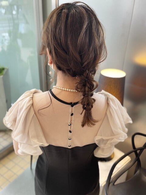 編みおろしヘアセット