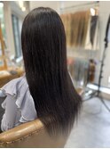 黒髪 プルエクステ エクステ ロングヘア