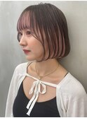 韓国前髪顔周り×切りっぱなしボブ【心斎橋/髪質改善】