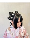 リボン　ツインテール