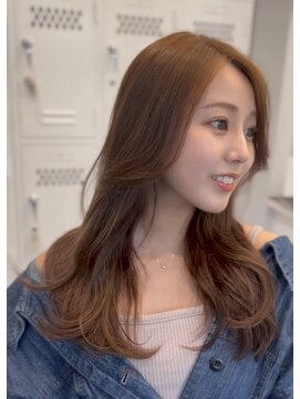 プラチナ(PLATINA) まなstyle/レイヤーカット/ブリーチ無しカラー/顔周り/韓国