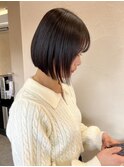 ダブルカラー外ハネボブインナーカラーハイライトケアブリーチ