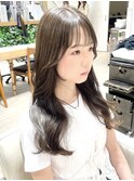 オリーブカラー×顔周り小顔カット