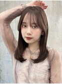 簡単スタイリング/伸ばしかけヘア/小顔ヘア/ブリーチなしカラー