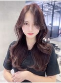ロングくびれヘア美髪韓国ヘア顔周りレイヤー_F20517