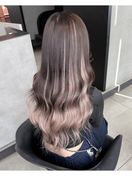 エクステでバレイヤージュ風