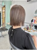 横浜ボブケアブリーチダブルカラータッセルボブ切りっぱなしボブ