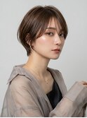 大人可愛い20代30代40代小顔ハンサムショート丸み前下がり