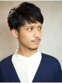 爽やかマッシュ、ツーブロックショート！黒髮で男度アップ！！