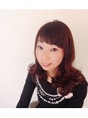 20代30代ナチュラル毛先パーマ艶感ミディツヤピンクセミロング
