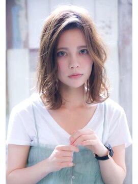 レニーバイエース(LANY by ACE) 【LANY 横浜】かきあげミディアムレイヤー×モカベージュ