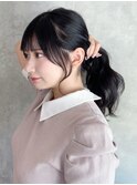 サイドバング_グレージュカラーボブウルフ_ba423331
