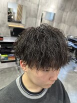 ビカムメンズヘアー 栄店(become men's hair)&nbsp;ツイストスパイラルパーマ刈り上げマッシュ名古屋栄メンズカット
