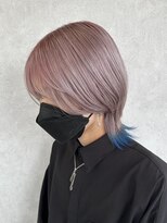 アース コアフュールボーテ 長野稲田店(EARTH coiffure beaute)&nbsp;エンドカラー_ピンクグレージュ_ウルフカット